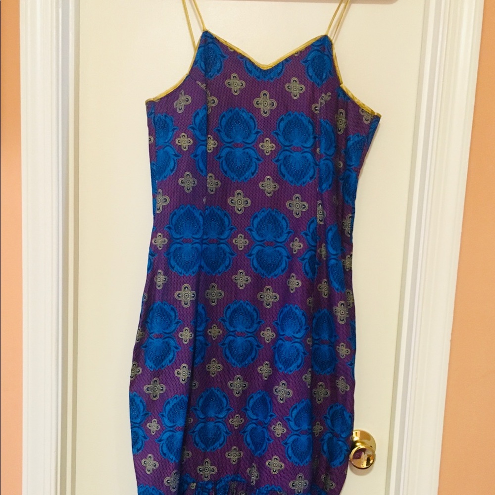 Ankara Spaghetti Strap Midi Dress Size M